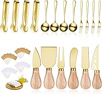 Vista 7 de Accesorios para Tabla de Charcutería Juego de Cuchillos Esparcidores Cuchillo Esparcidor de Queso y Mantequilla Utensilios de Charcutería con Mangos