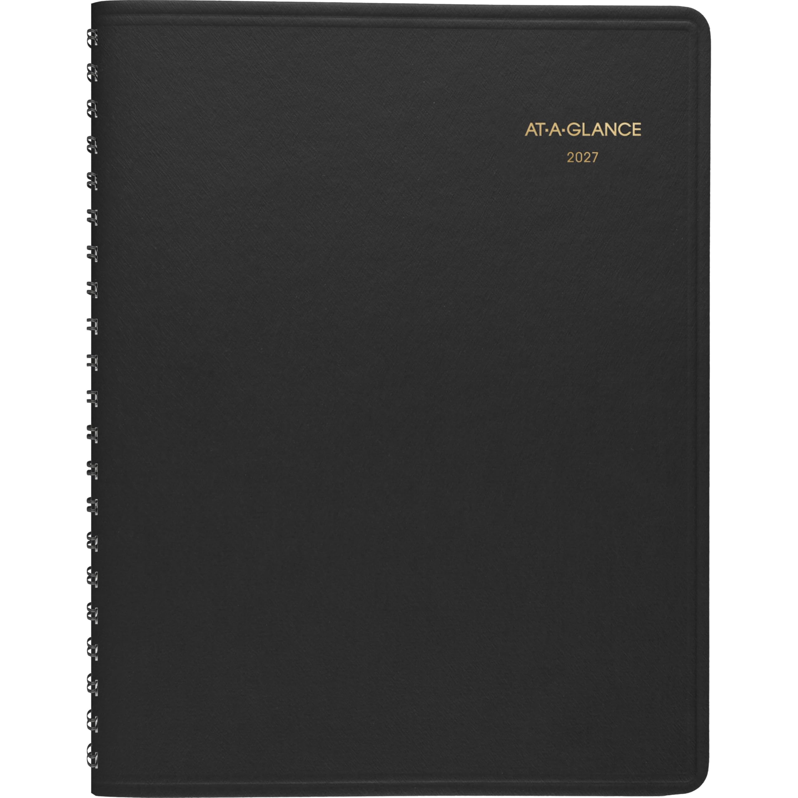 AT-A-GLANCE Agenda 2027 per appuntamenti, agenda giornaliera di gruppo, 20,3 x 27,9 cm, per due persone, quarto d'ora, nero (702220527)