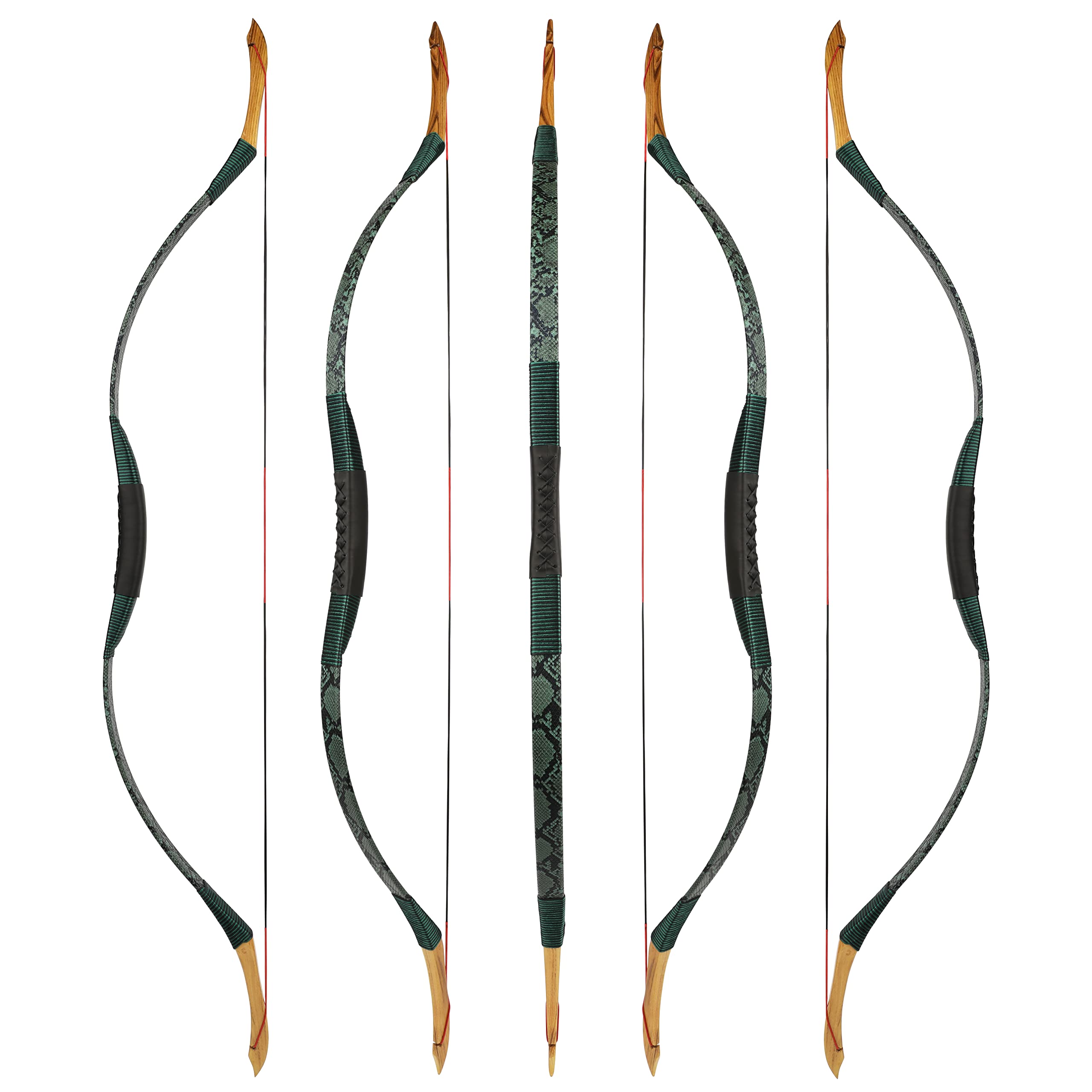 Traditional Hunting Longbow | Handmade Wooden Mongolian Style Bow | Adults Youth Beginners | Ambidextrous — image 1