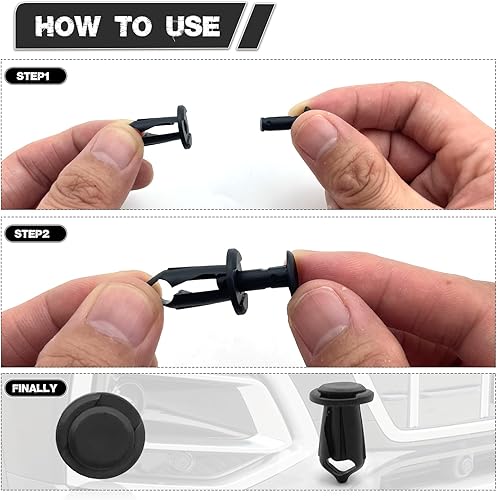 Miniatura 4 de 50 clips para guardabarros de nailon UTV, remaches de sujeción de cuerpo, compatible con Polaris Ranger RZR Kawasaki Teryx Honda 90653-HC4-900
