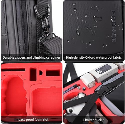 Miniatura 4 de FRONET Mini 4 Pro funda, funda de transporte para DJI Mini 4 Pro, Mini 33 Pro Drone Fly More Combo Accesorios Bolsa de hombro Mochila de