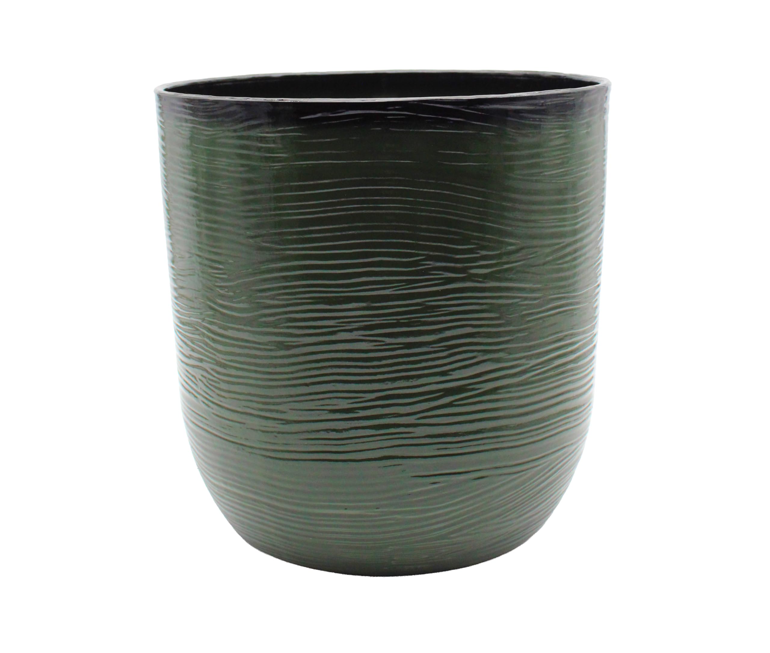 Gardening Naturally Deep Green Cactus Recycled Ceramic-Effect Planter – Frost-Proof And Uv Resistant, 34.9Cm X 35Cm By Flowersea (Deep Green)