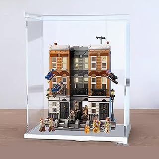 Display Box Compatible with Lego 76408 Grimm Square Dustproof Display Case, Model Collectibles Display Case (No Lego Model) (White)