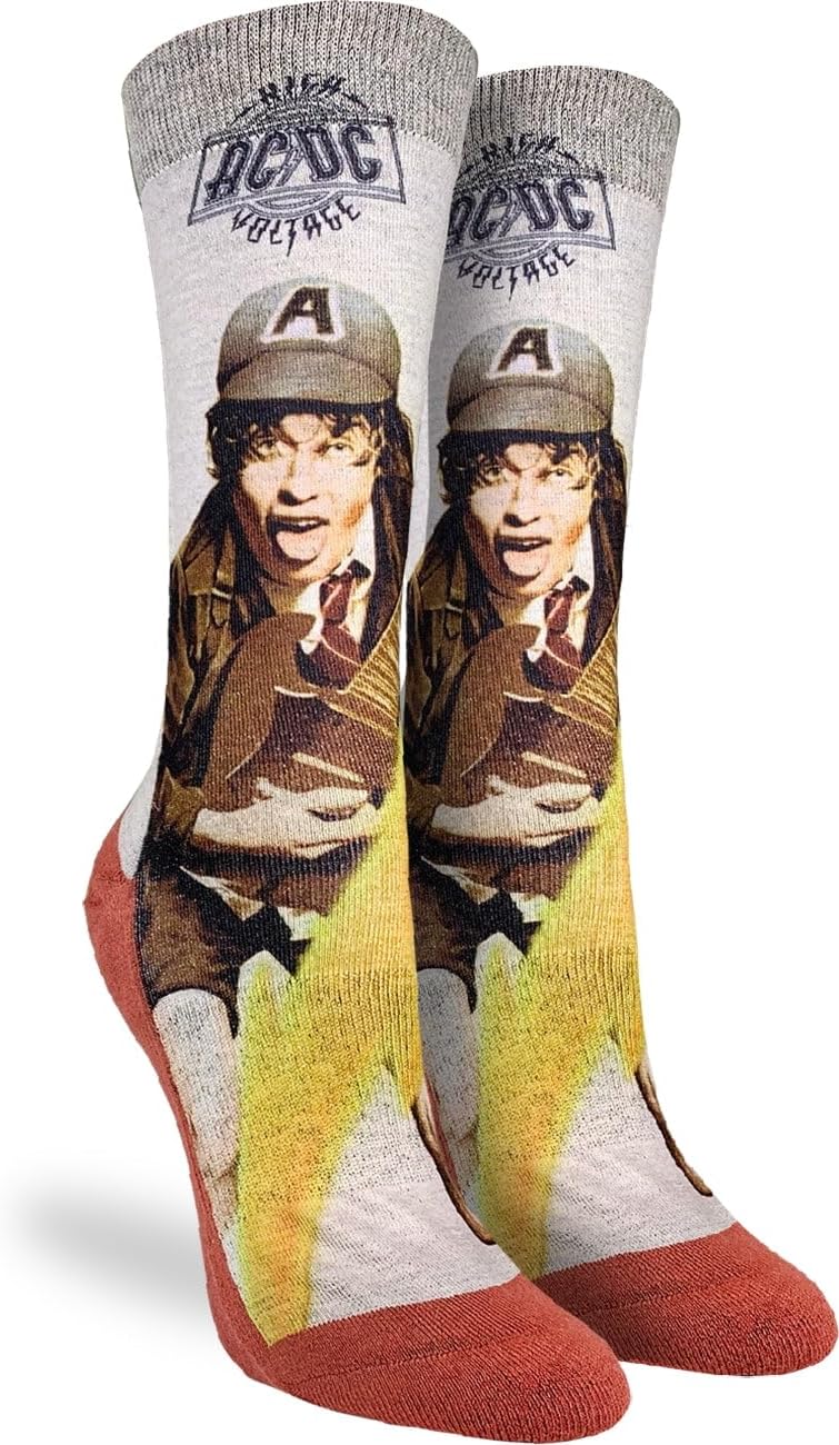 Good Luck Sock Women's AC/DC Band Socks, Adult