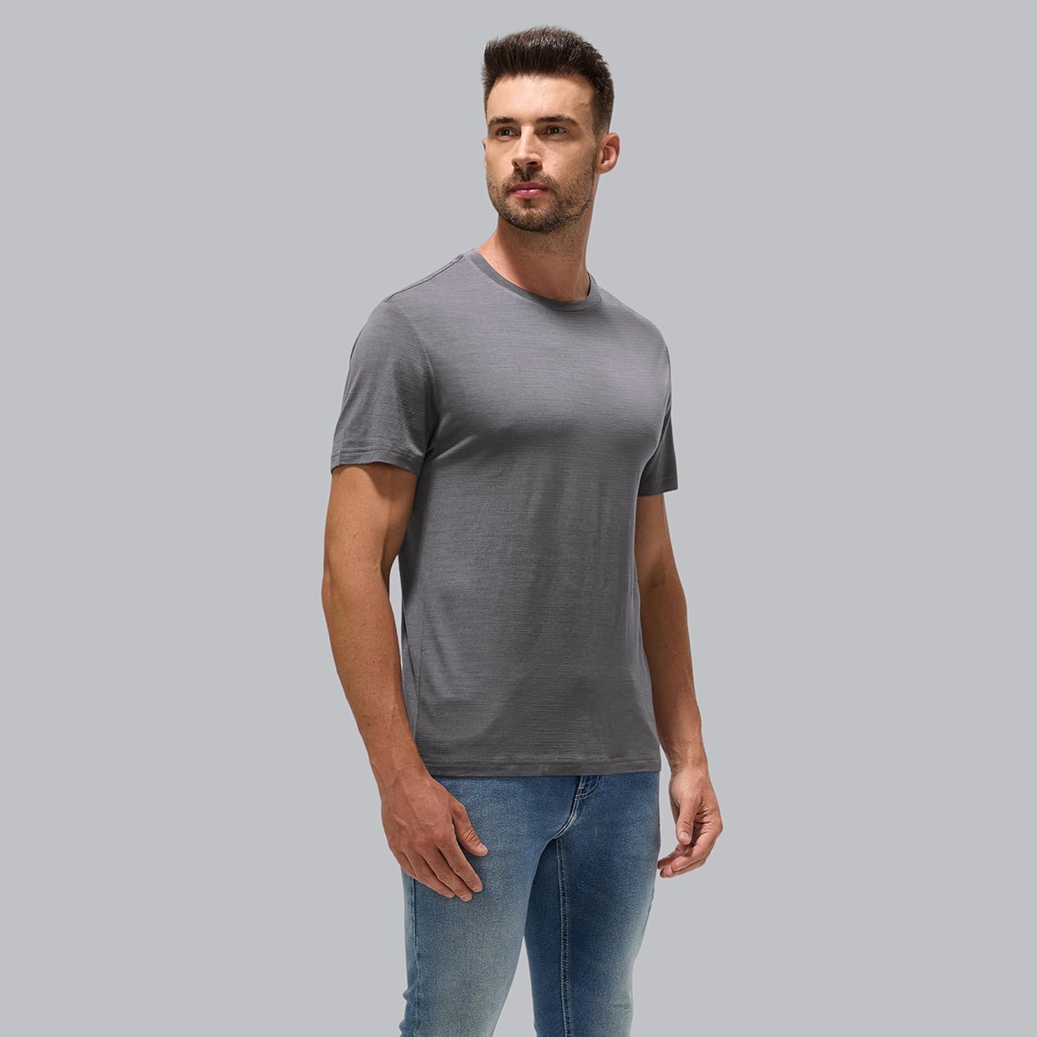 Men's Merino Wool T-Shirt | Thermoregulating & Odor-Free Base Layer | Beach, Hiking, Travel Essentials - Image 4