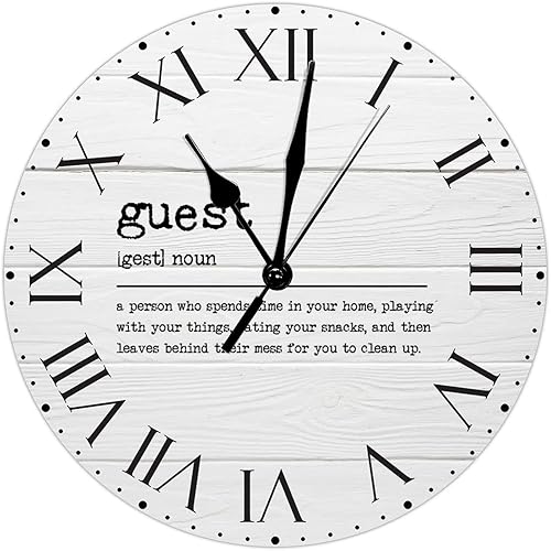 Miniatura 8 de Reloj de pared de PVC con definición de ley de atracciones, refranes inspiradores, reloj de pared grande con números romanos, reloj con diccionario