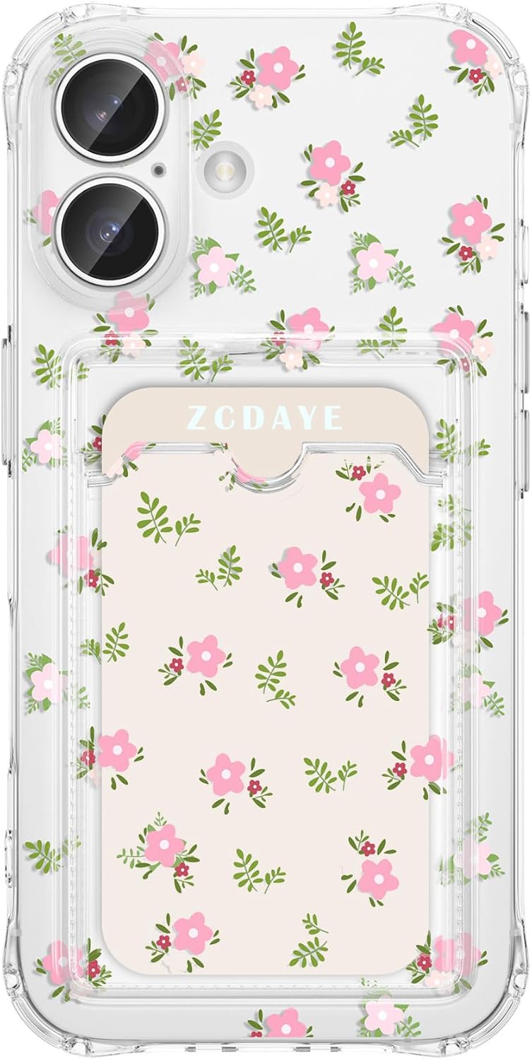 ZCDAYE Floral Clear Case for iPhone 16 with Card Holder, Elegant Cute Flower Woman Phone Case, Soft … ZCDAYE Floral Clear Case for iPhone 16 with Card Holder, Elegant Cute Flower Woman Phone Case, Soft …