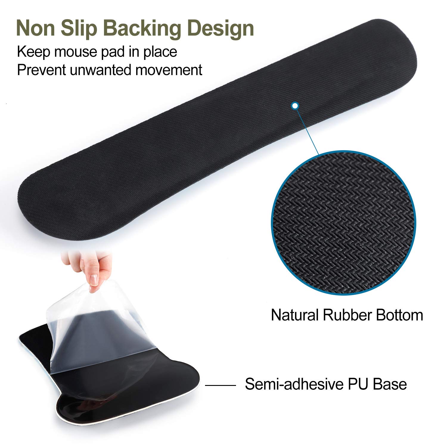 Ergonomic Keyboard Wrist Rest & Mouse Pad - Pain Relief -7