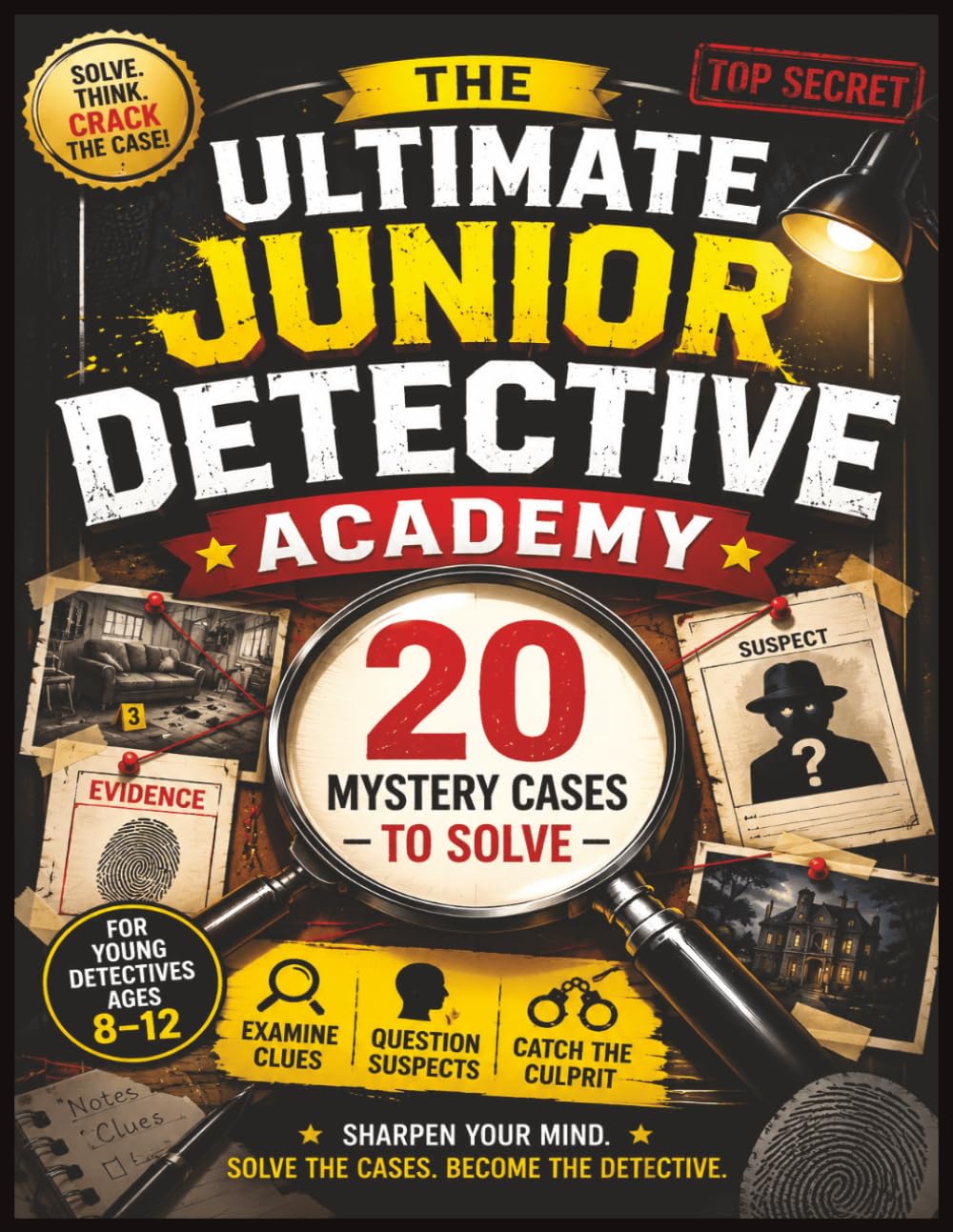 The Ultimate Junior Detective Academy: 20 Mystery Cases to Solve for Ages 8–12 | Examine Clues, Analyze Evidence, Question Suspects, and Catch the Culprit