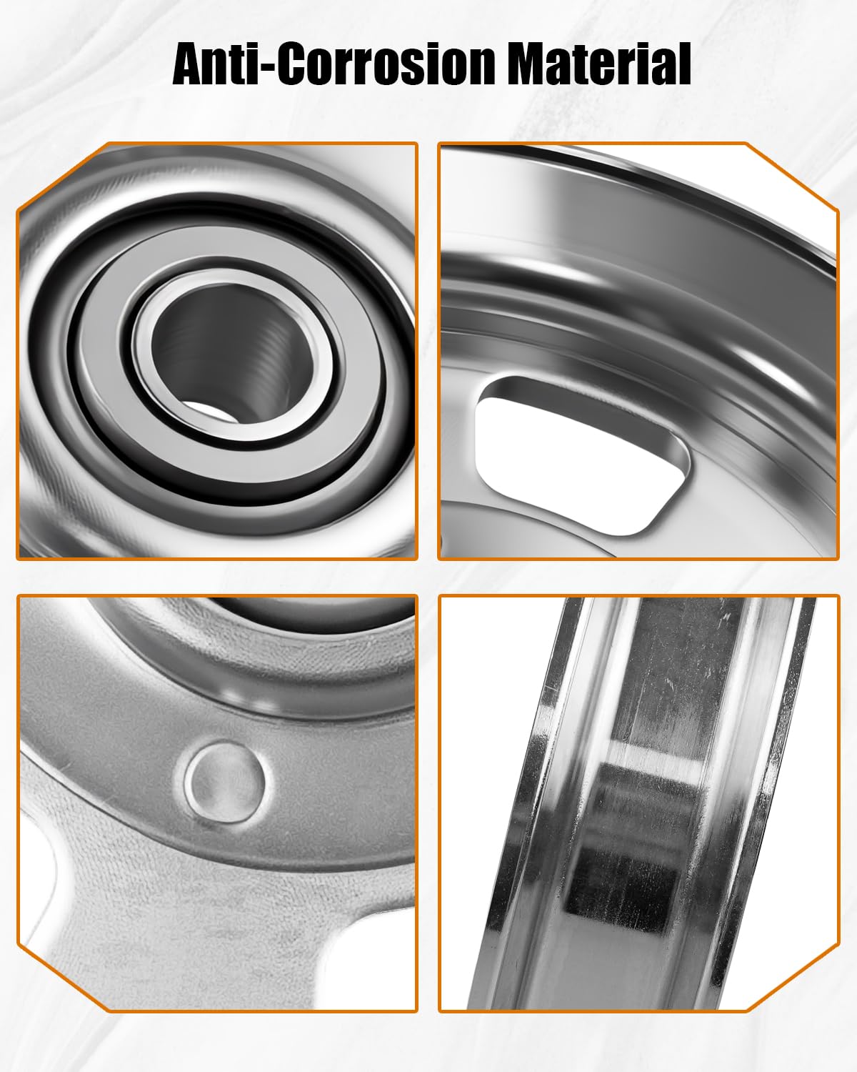 Split Idler Pulley Fit for Bad Boy Diesel Maverick Extreme ZT Elite Avenger MZ Magnum Replace 033-8050-00 039-6945-19 039-6945-17 039-6946-17, Radius 6.5inch High 1.96 inch