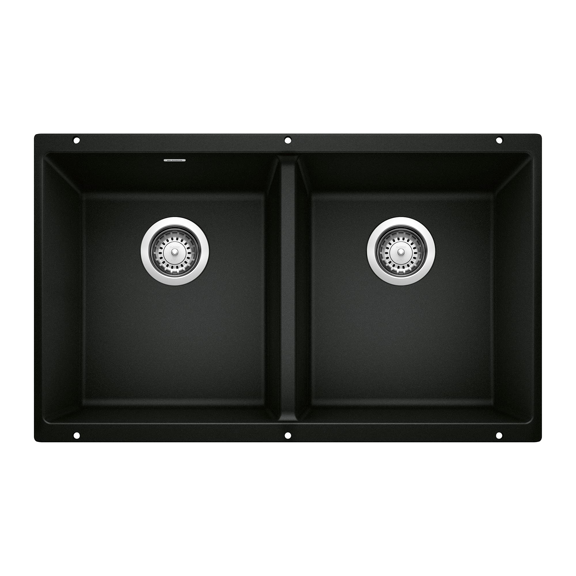 BLANCO Precis Silgranit 50/50 Double Bowl Undermount Kitchen Sink