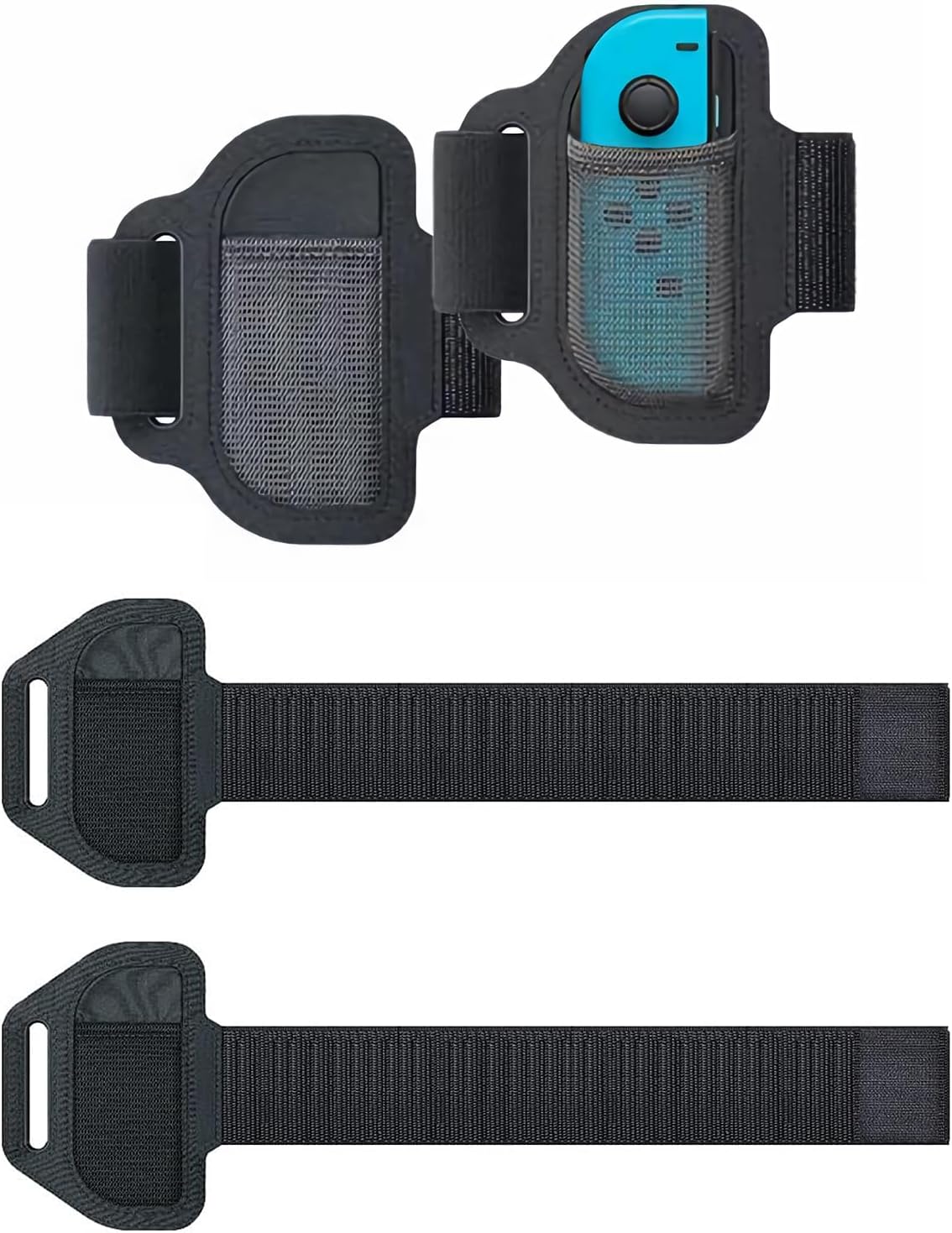 2 Pack Leg Strap Compatible with NS Switch Ring Fit Adventure Game, Adjustable Movement Sport Elastic Leg Band for Joy-Con.