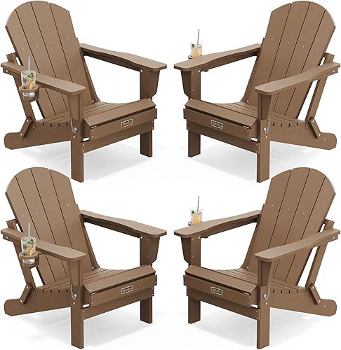 Vista 22 de SERWALL Juego de 2 sillas plegables Adirondack para patio, jardín, exteriores, fogata, color azul marino Zafiro