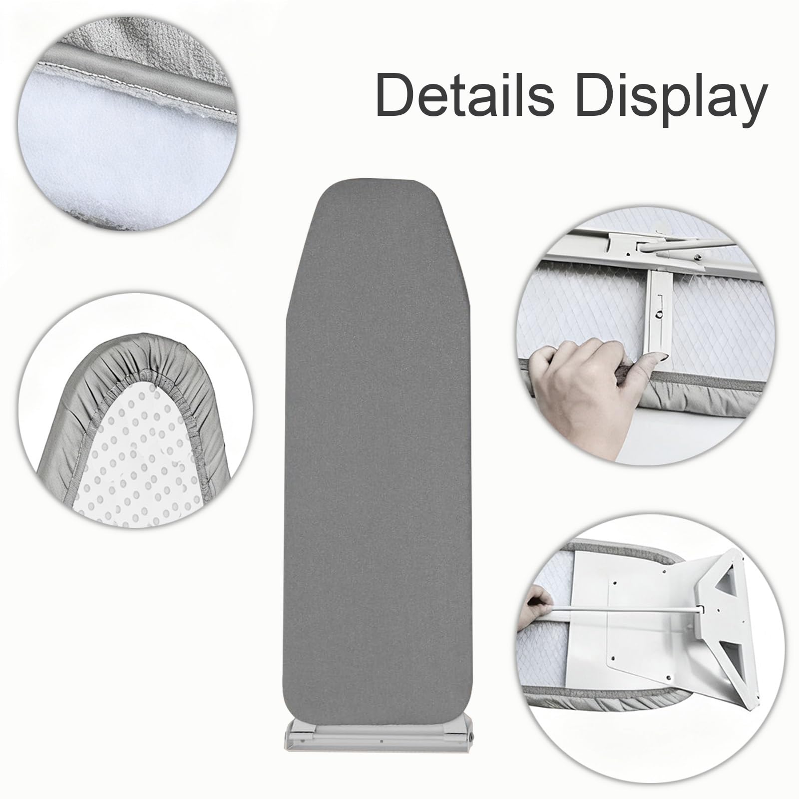 Mesa Planchar Plegable de Pared, Compacta y Compacta Tabla de Planchar para Lavandería, Ironing Board con Soporte Metálico
