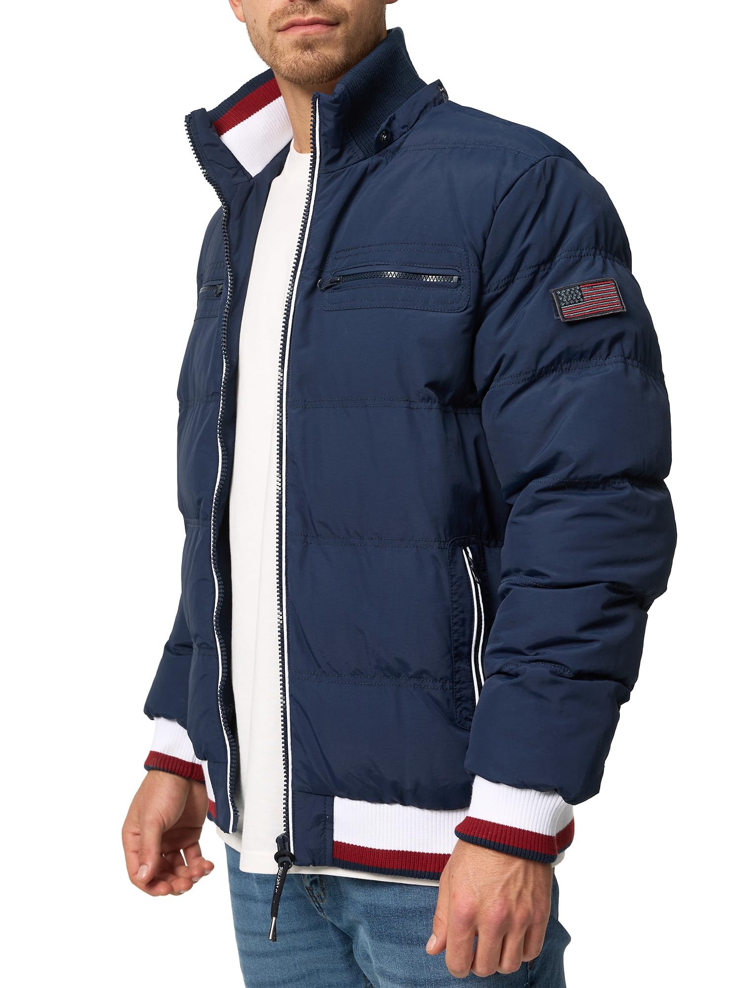 Indicode Uomini Marlon Quilted Jacket | Giacca trapuntata dall'aspetto di una piumino