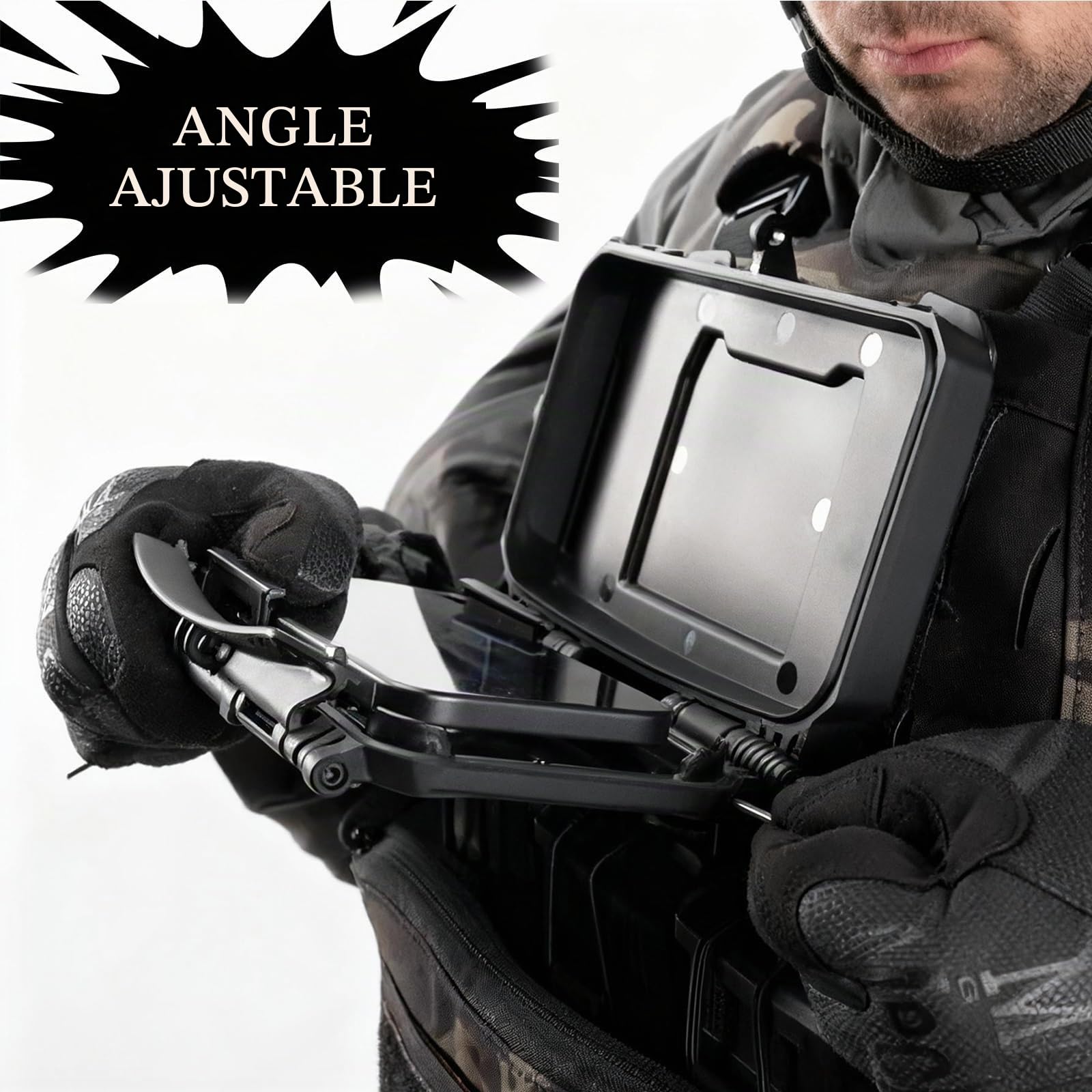 Support de Téléphone Tactique Multifonctionnel pour Poitrine, Plaque de Navigation Molle pour Airsoft, Randonnée, Cyclisme, Missions Tactiques en Plein Air