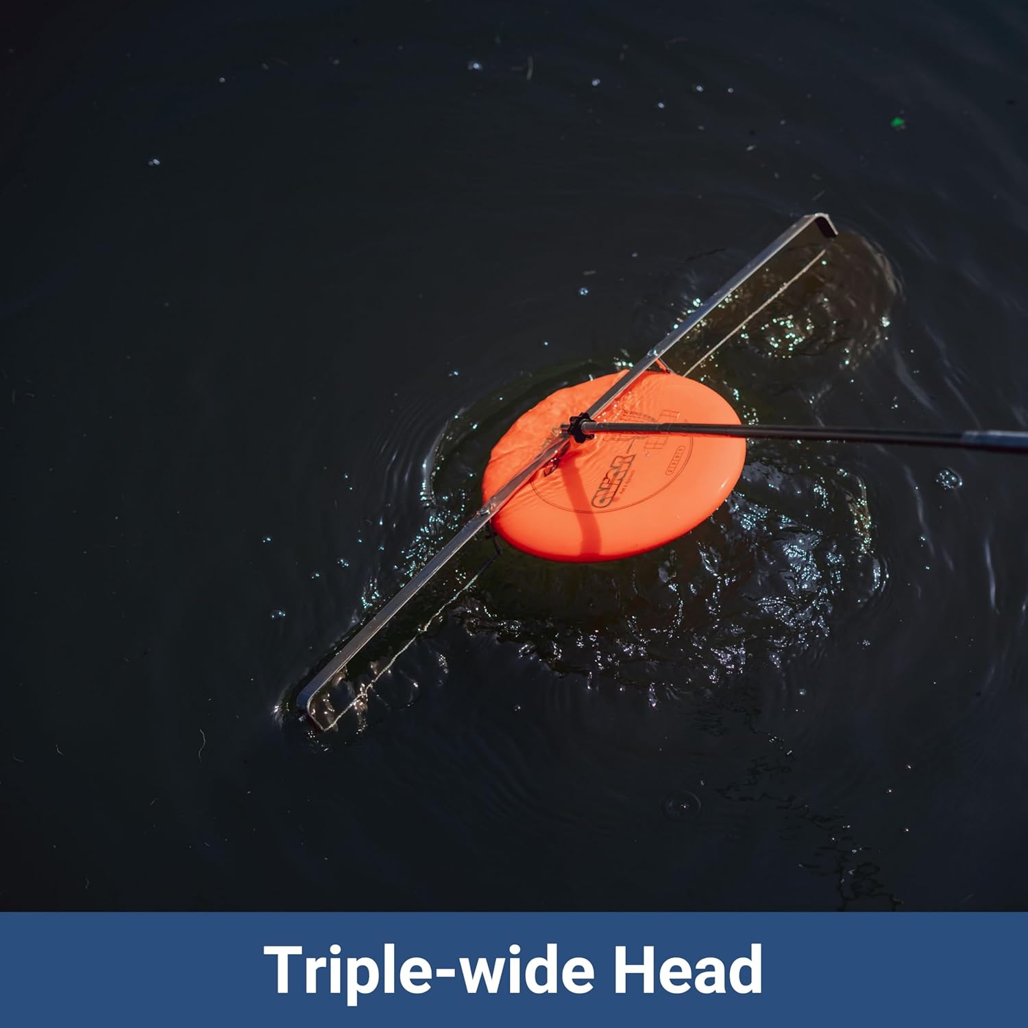 Pond Puppy Disc Golf Retriever - Deep Water Triple-Wide Disc Golf Grabber - XXL 17.8 ft Telescoping Pole Disc Retriever Tool
