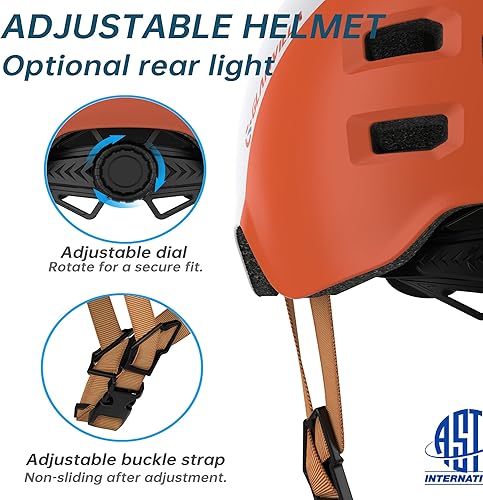 Miniatura 4 de Casco de bicicletamonopatín para niños, mujeres, hombres y niñas, casco protector extra ligero para bicicleta, patinaje, patinaje, patinaje