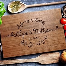 Personalized Cutting Board, Engraved Gift for Anniversary or Wedding, Custom Charcuterie Board for Housewarming, Engagement, Bridal Shower, Unique Gift for arents, Couple, Bride, Groom