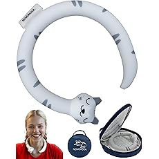2 Pack Neck Cooling Tube with Insulated Bag - Reusable Ice Ring Neck Cooler Indoor Outdoor - Wearable Cooling Wrap - Relief for Summer and Hot Flashes - Ice Ring Freezes Under 64℉(2Cat)