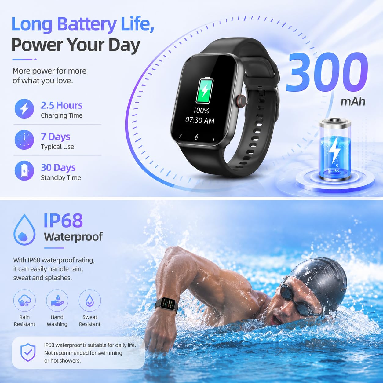 Smart Watch con Alexa integrato, 1,91" HD Fitness Tracker con chiamata