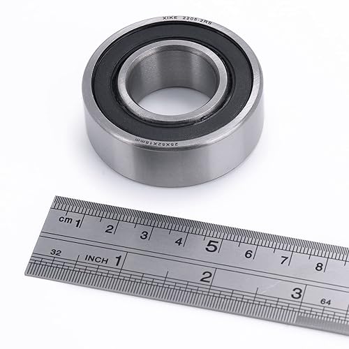 Miniatura 54 de XIKE 1 Pcs 2204-2RS Sealed Self-Aligning Ball Bearings 20x47x18mm, Lubricated and Chrome Steel Fits
