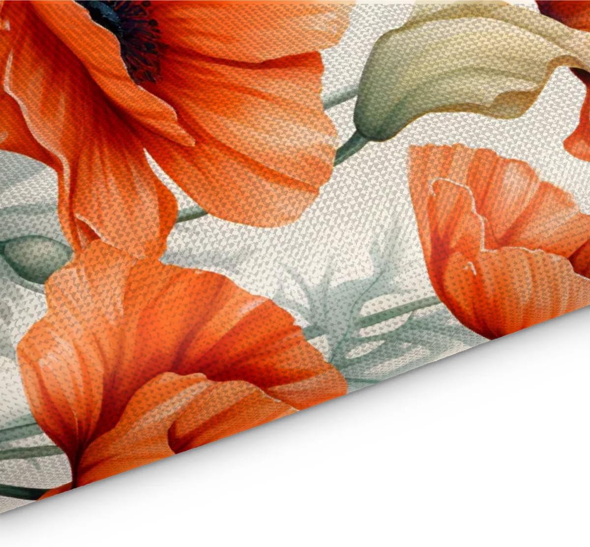 Poppy Butterfly Flower Placemats Set of 6 Non-Slip Heat Stain Resistant Place Mats Wipeable Dining Table Mats for Party Kitchen Dining Table Indoor Outdoor Decoration