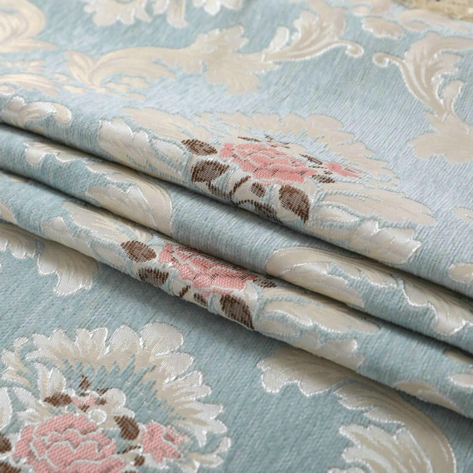 Tischdecke Blau 150x220 cm, Blume Jacquard Polyester