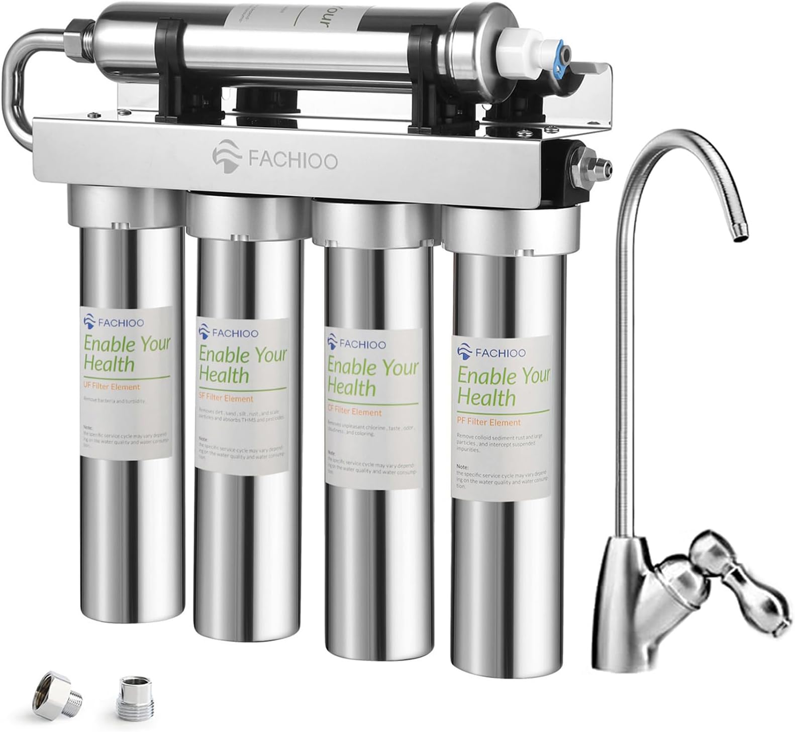 5 Stage Ultra-Filtration Under Sink Water Filter, Under Sink Water Filtration System for 2 Years, Reduces PFAS, PFOA/PFOS, Lead, Chlorine, Odor, Under Sink Water Filter System