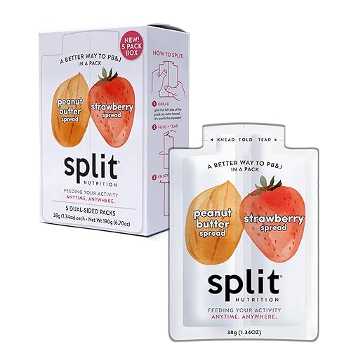 Split Squeeze Packs mantequilla de maní (mantequilla de maní + fresa, 1.34 onzas (paquete de 5))