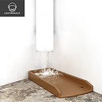 Vista 6 de LOSTRONAUT Bloque de salpicaduras de bajante de 17 pulgadas y extensor de canalón de lluvia, paquete de 4 accesorios desviadores de bajante