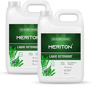 Meriton 5L-Bio Enzyme Powered Liquid Detergent For All Types Fabric | Deep Stain Removal, Fresh & Clean | Refreshing Scent Price In India