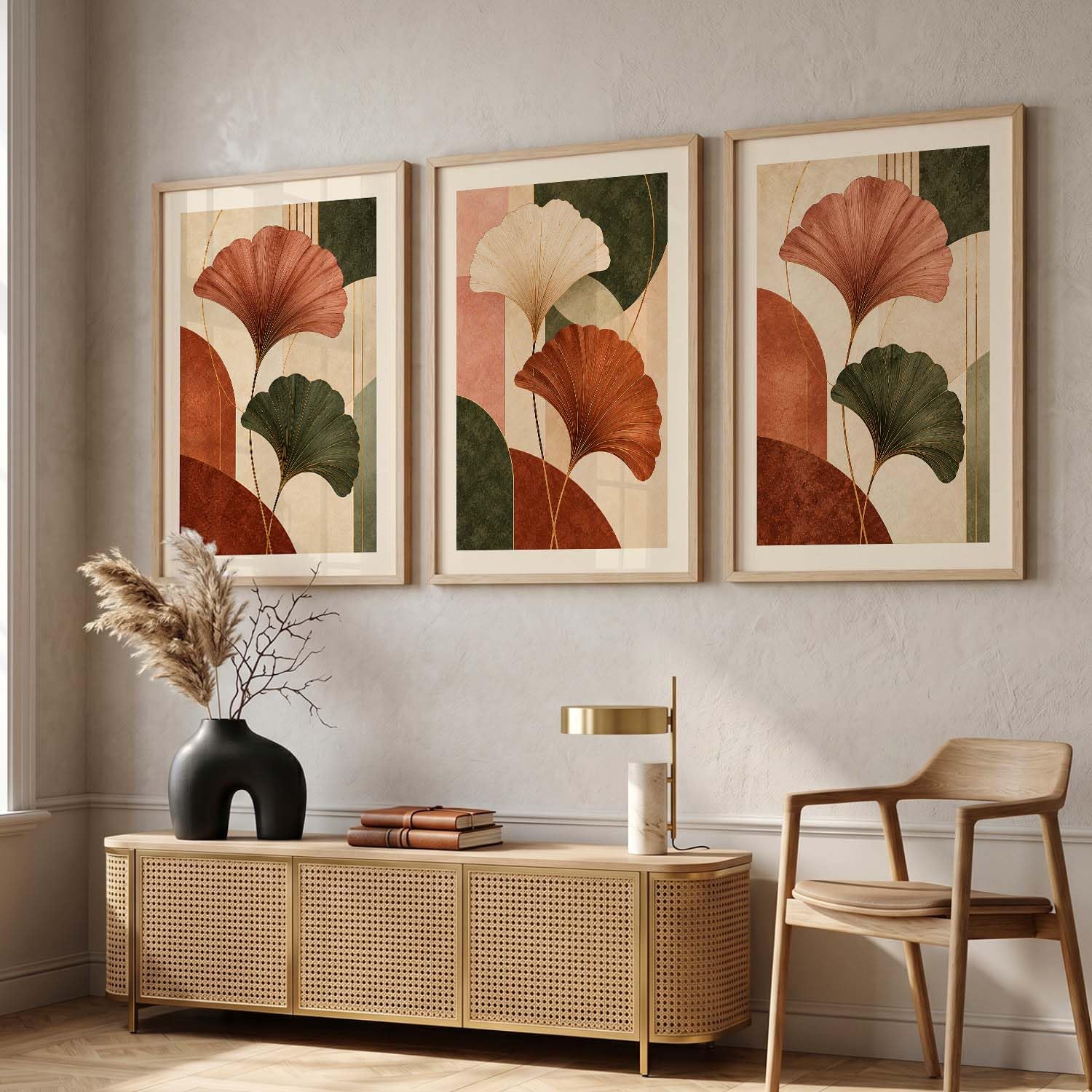 BOHO Wall Art Set - Maximalist Prints with Frame -4 BOHO Wall Art Set - Maximalist Prints with Frame -4