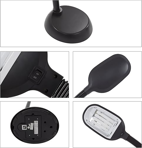 Miniatura 3 de Lavish Home - Lámpara de pie con luz solar y cuello de cisne ajustable