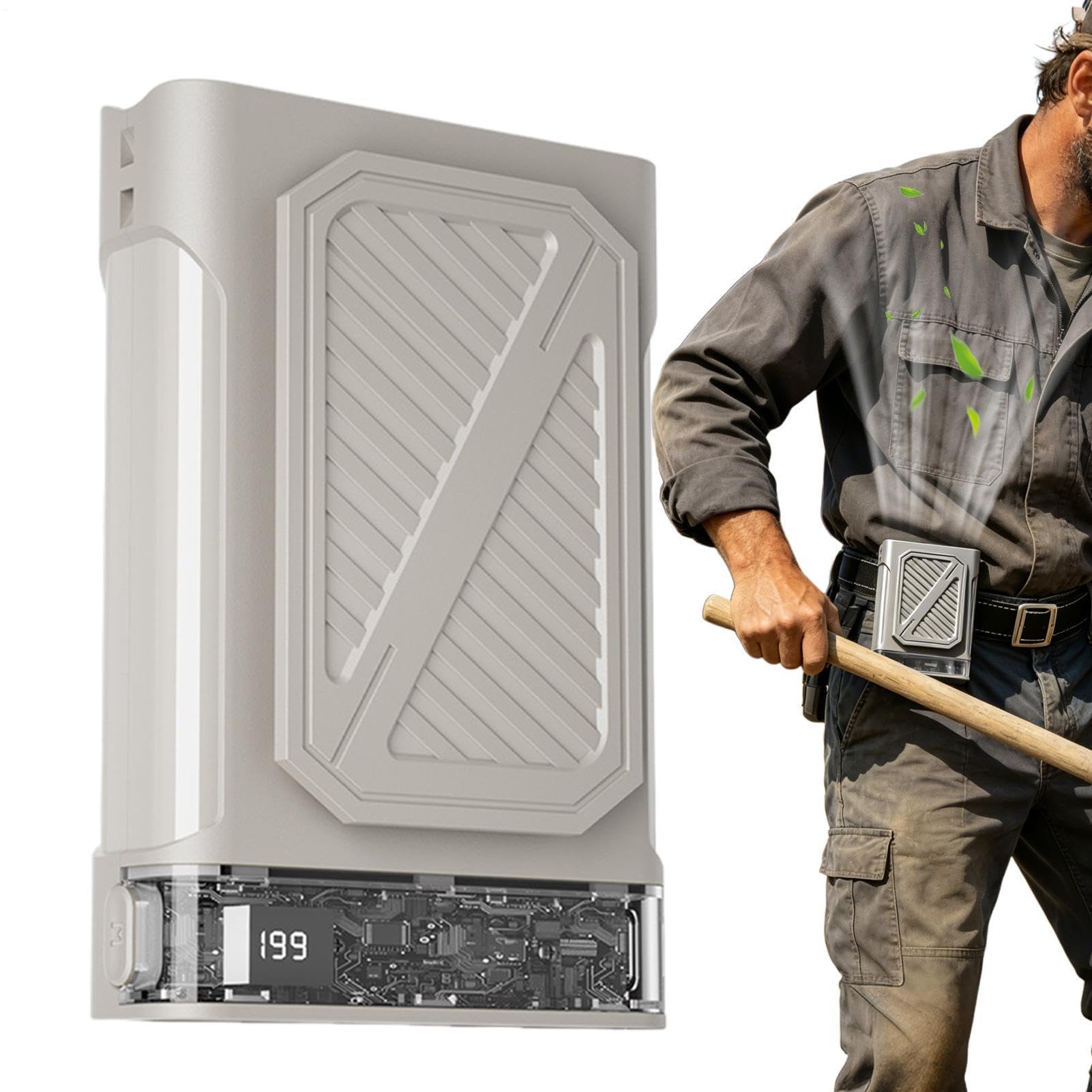 Ventilador portátil de clip recargable para mantener el cuerpo fresco de forma manos libres
