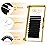 QUEWEL Easy Fan Lash Extensions 0.07mm D Curl Eyelash Extensions 17mm Single Lash Trays Matte Black Ultra Lightweight C CC D DD Curl Volume Lashes Self Fanning Lashes (0.07D 17mm)
