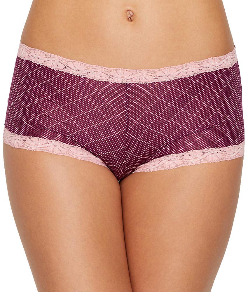 Maidenform Women's Dream Cotton with Lace Boy Short