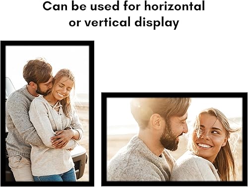 Vista 154 de Americanflat - Marco para póster de 71 x 74 cm con plexiglás pulido, portarretratos negro de madera industrializada, Epic Collection, marco ancho