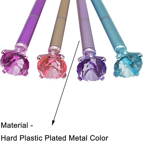 Miniatura 5 de Maydahui 24 bolígrafos de diamantes de tinta negra, retráctiles, con diseño de metal brillante para niñas, mujeres, fiestas, día de San Valentín