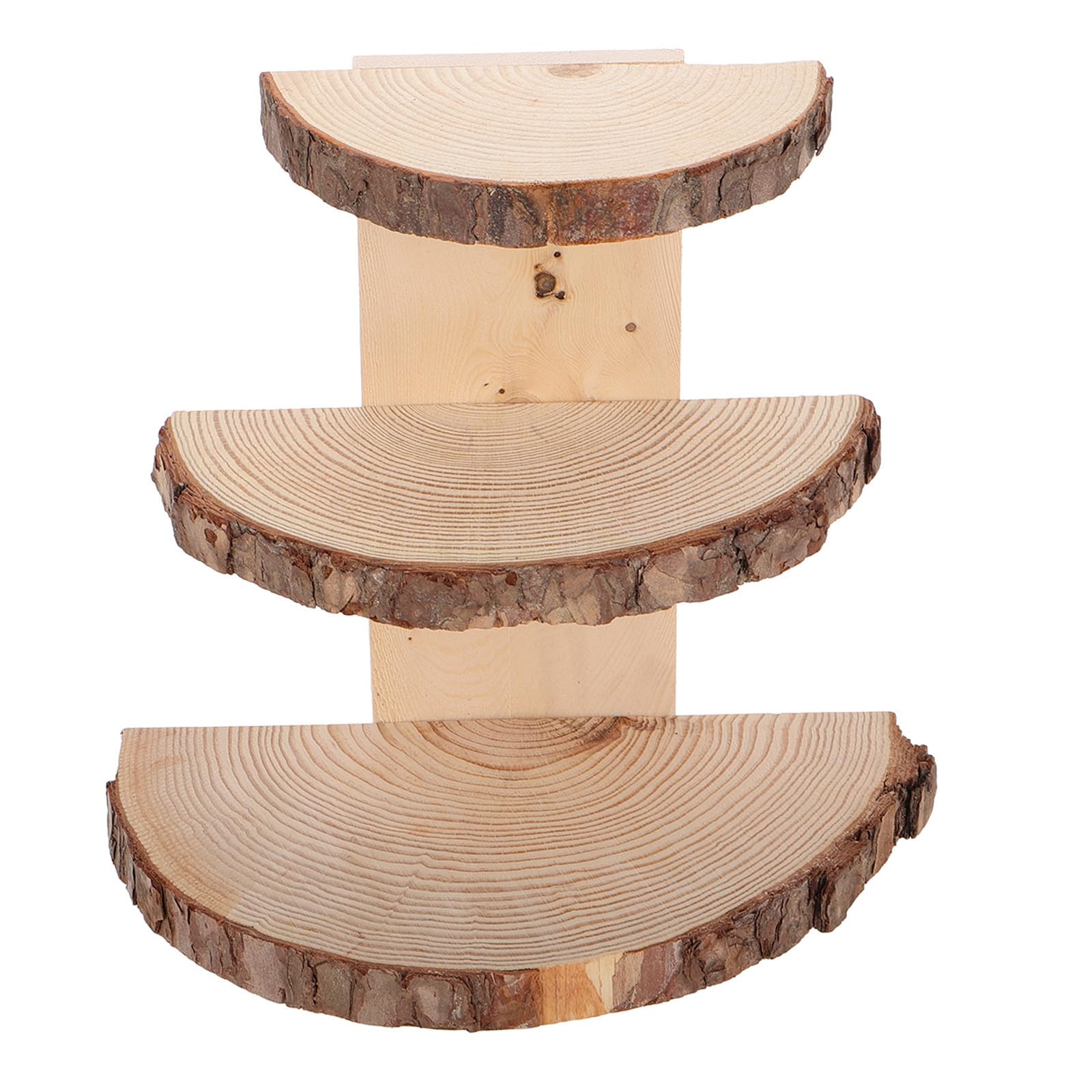 Zerodeko Alzatina per Torta in Legno Multi-tier Beige, Stile Rustico