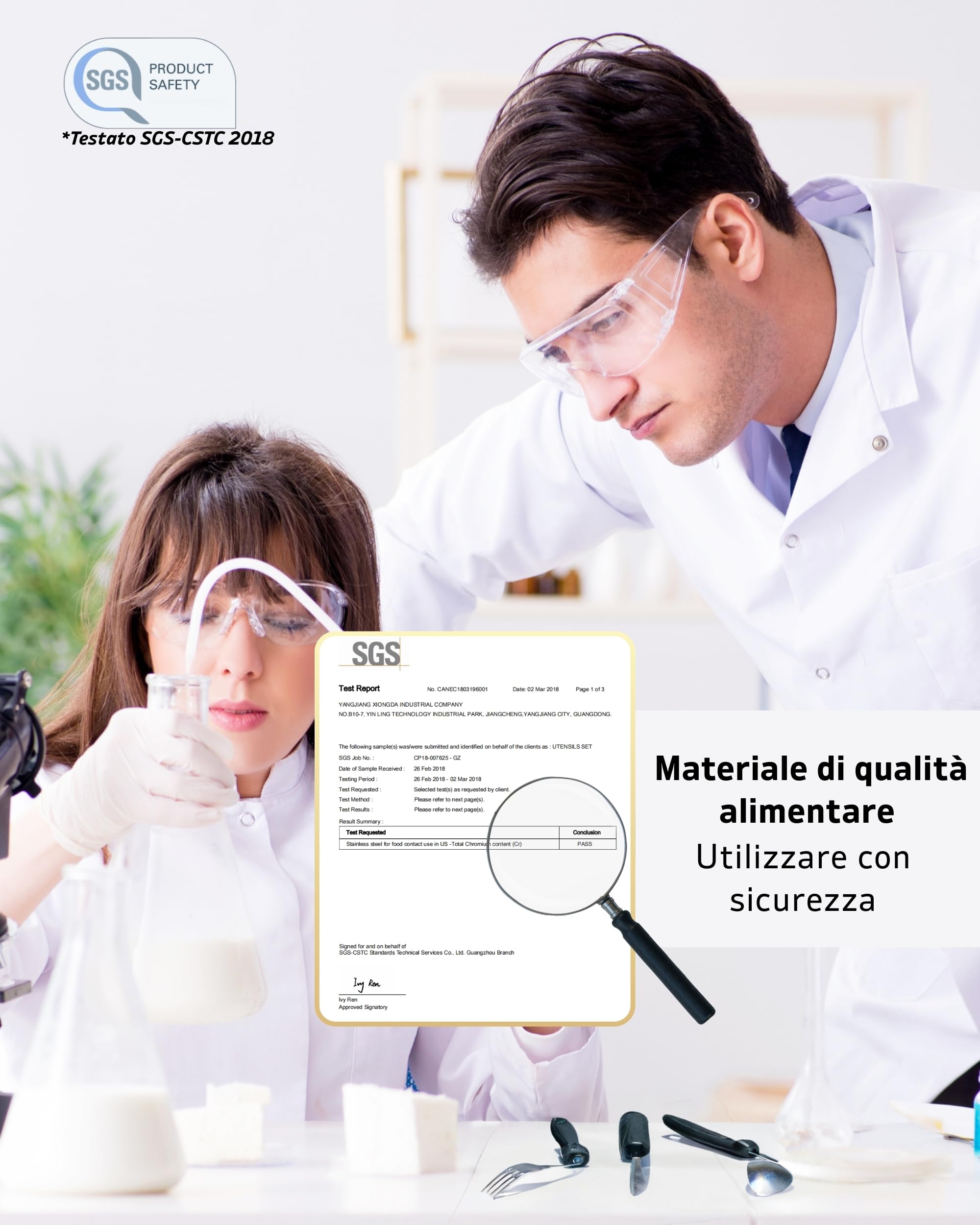 Set Posate Adattive con Peso – per Tremori e Parkinson, Coltello Oscillante a 42°e Cucchiaio Profondo, 71 g (Grigio, Mano Sinistra)