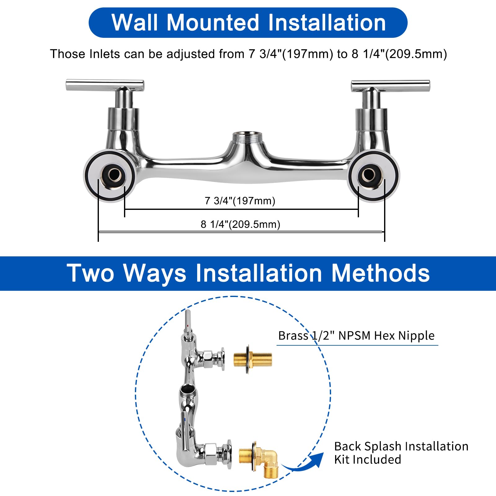 Commercial Kitchen Faucet Pull Down Sprayer,Single Handle Sink Faucet - Brushed Nickel, image size:1600x1600
