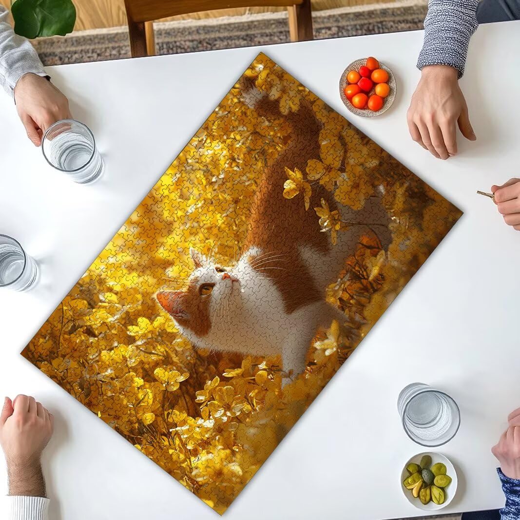 Puzzle Gato, Puzzle 1000 Piezas, Rompecabezas, Regalo Mujer, Decor -8296
