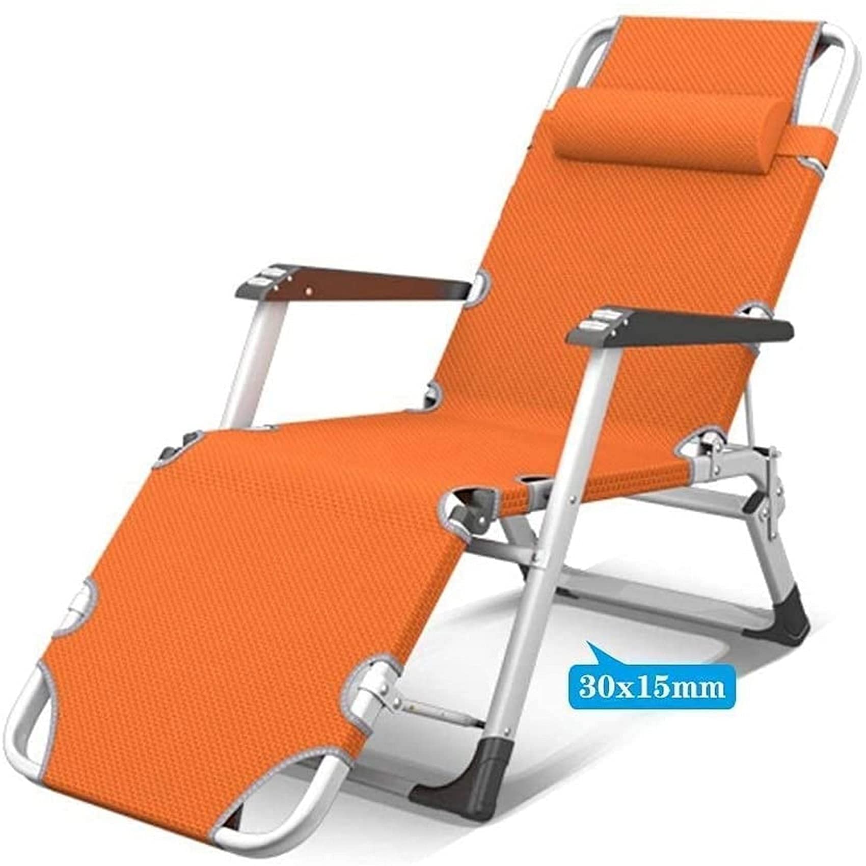 Chaise longue de jardin en métal contre le mal de dos en extérieur
