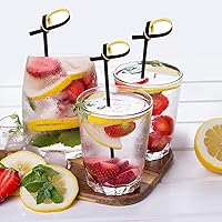 Vista 6 de BLUE TOP Palillos de Bambú para Cóctel 200 PCS Brochetas de Bambú Negro de 4 Pulgadas con Nudo en Bucle, Palillos para Alimentos, Palillos