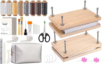 UzecPk Book Binding Kits, Book Press, Bookbinding Kit, Book Binding Materials Bookbinding Supplies for DIY Bookbinding Books Making 11.8 X 7.6 Inches