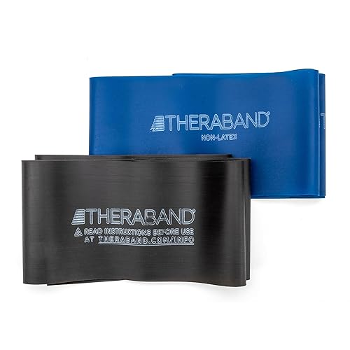 TheraBand - Juego de bandas de resistencia profesionales para ejercicios superiores e inferiores, fuerza sin pesas, fisioterapia, pilates inferior,
