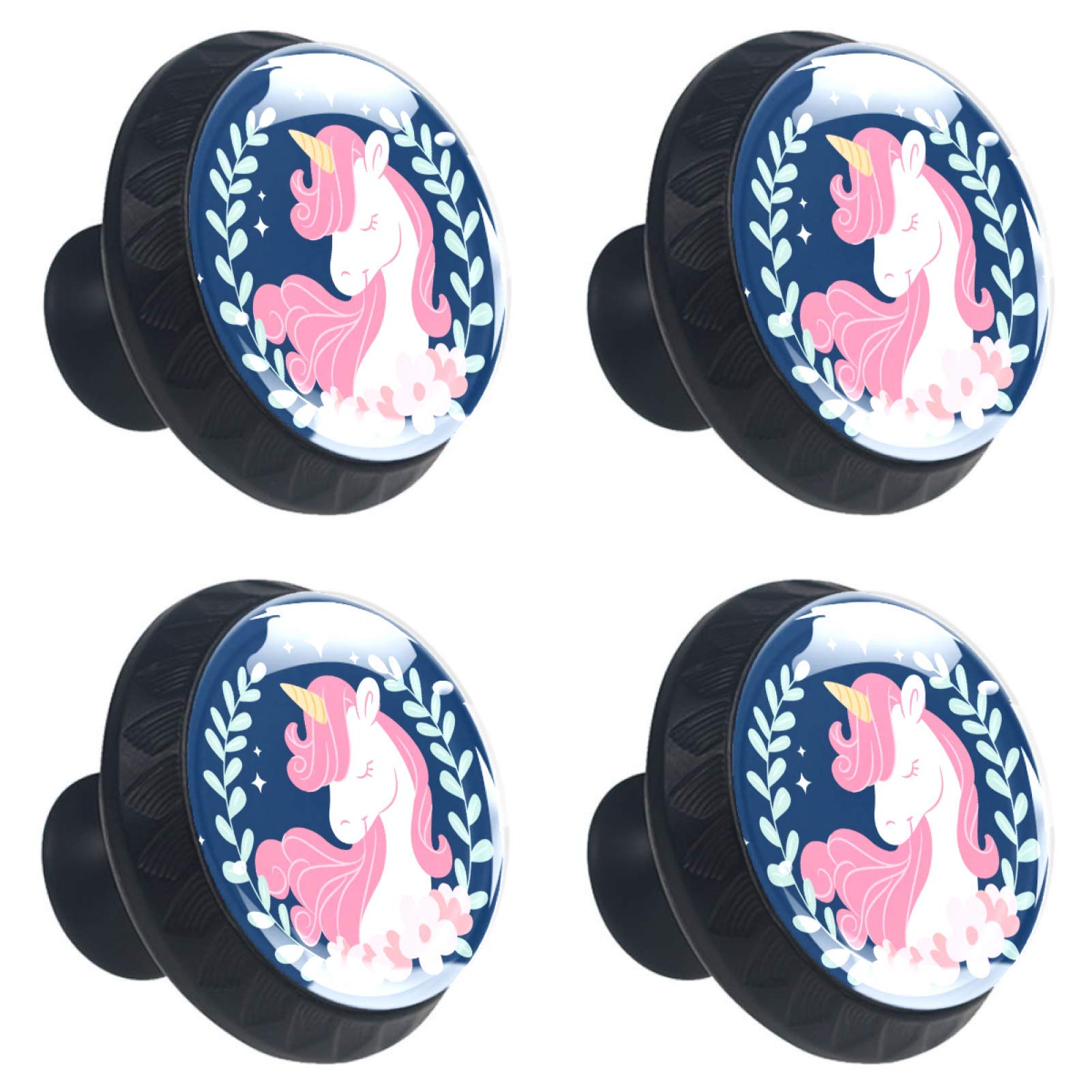 Boutons de tiroir licorne en verre brillant et multicolore pour relooker vos meubles