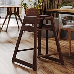 Foundations Highchair for Restaurants and Airbnbs, Durable, Easy to Clean, Neat Seat (Antique Cherry)