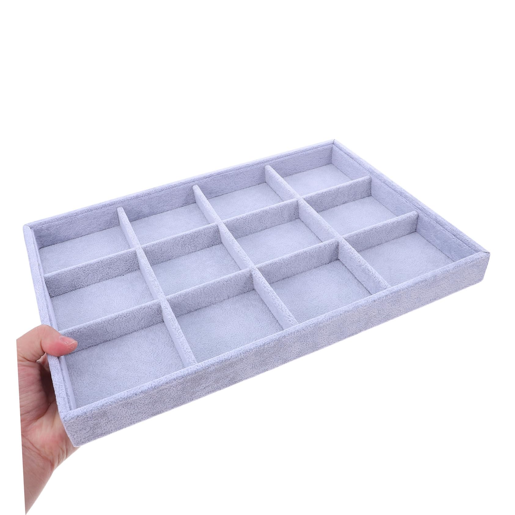 INOOMP 2piezas Bandeja Organizadora de Joyas Rejillas para Anillos Pulseras y Collares Elegante Expositor para Organizar el Tocador